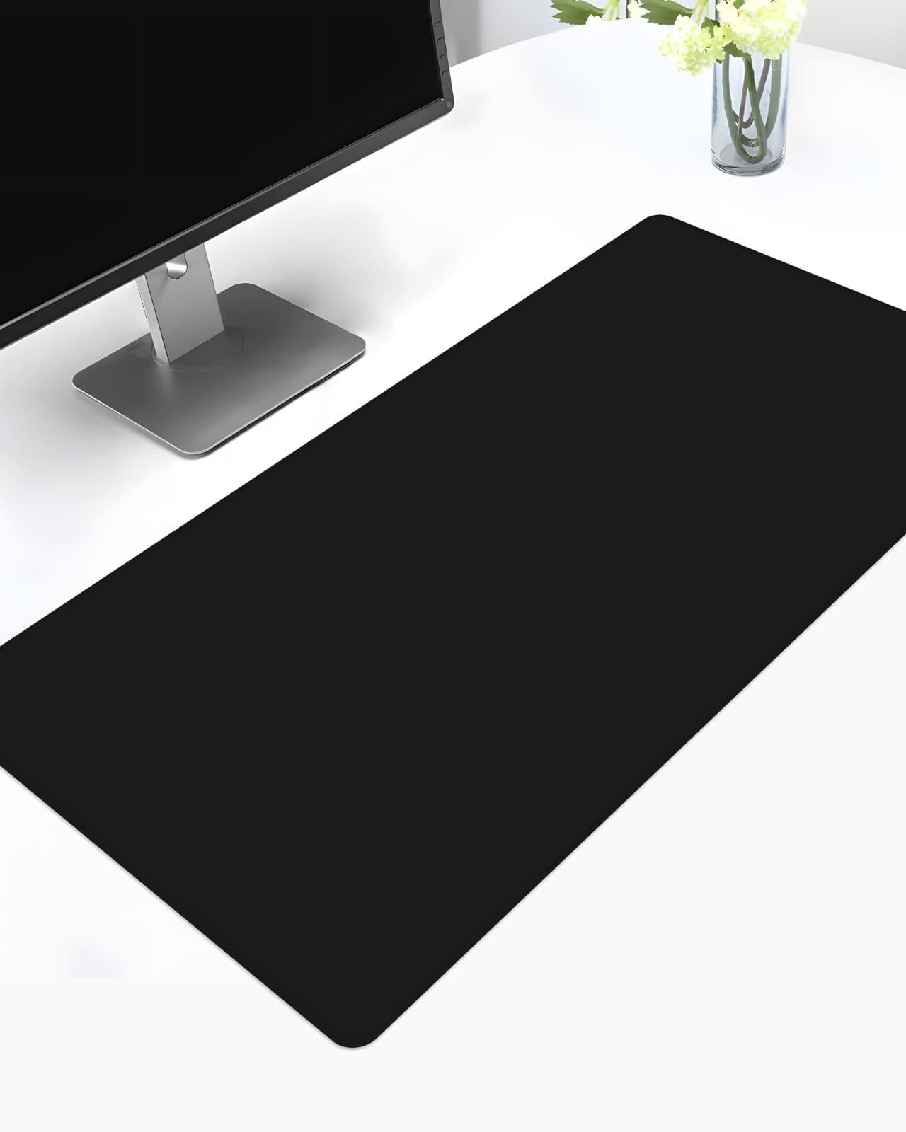 Solid Black Color Deskmat