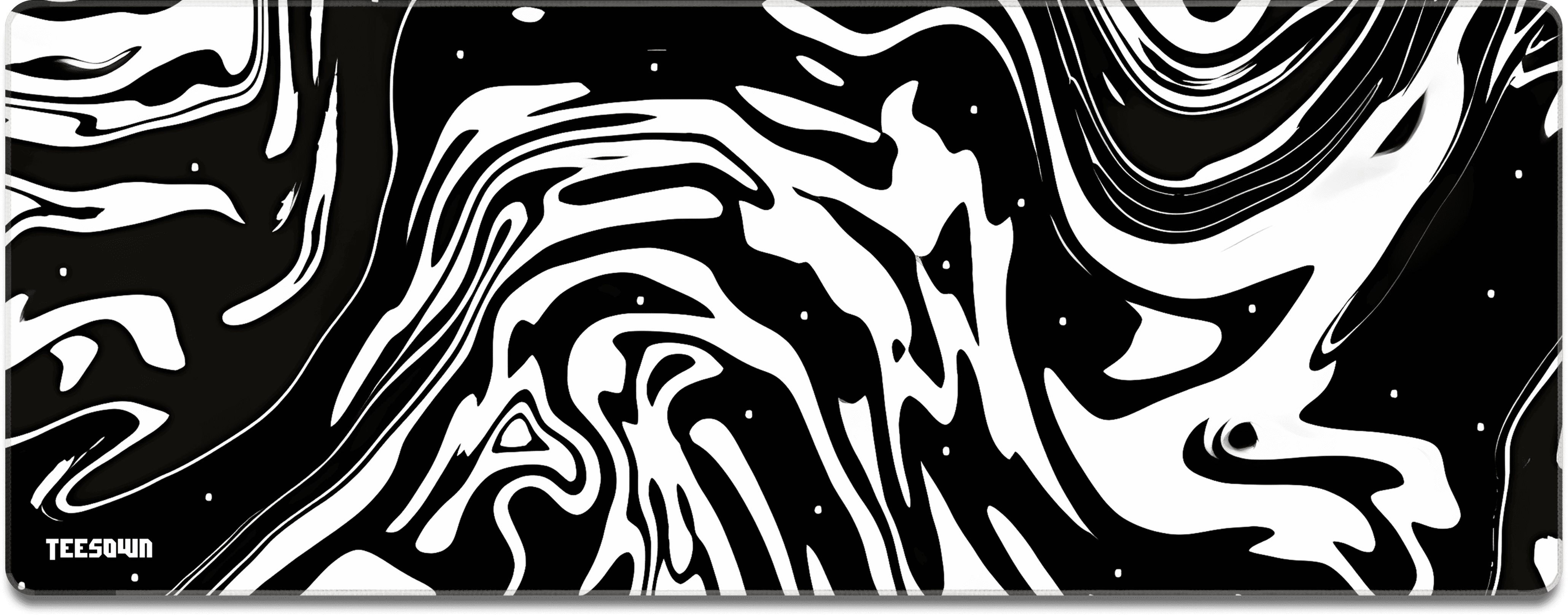 XL- Swirl Flux Black Deskmat