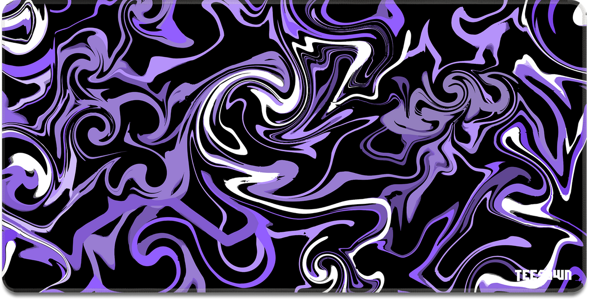 Purple-Black Abstract Deskmat
