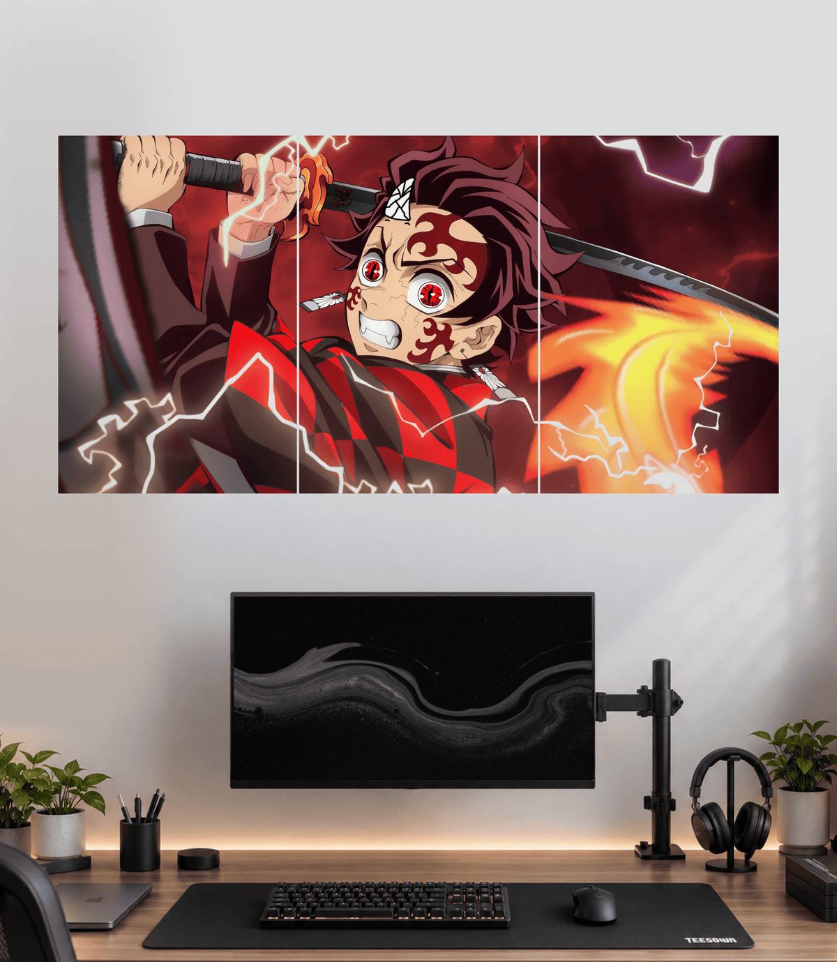 Tanjiro Flame Breathing - 3 Panel Poster Set