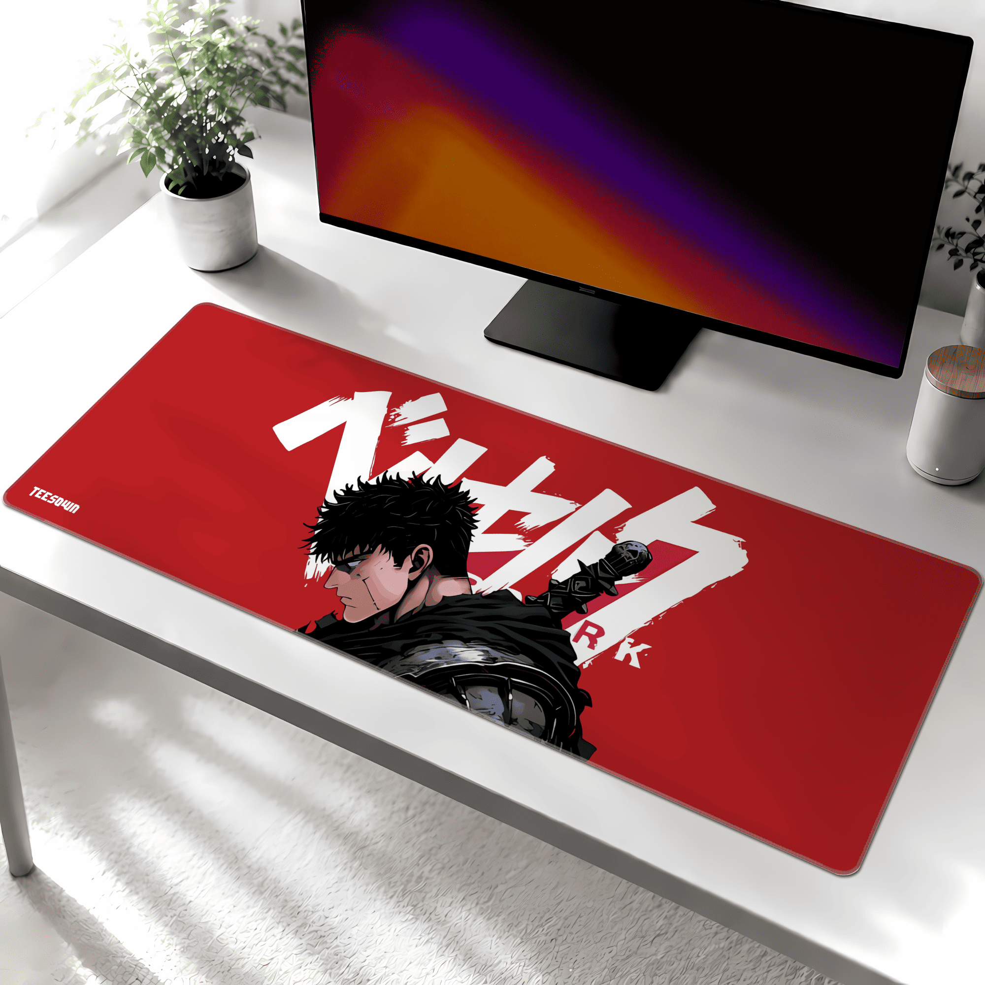 XL -Berserk Crimson Script Deskmat