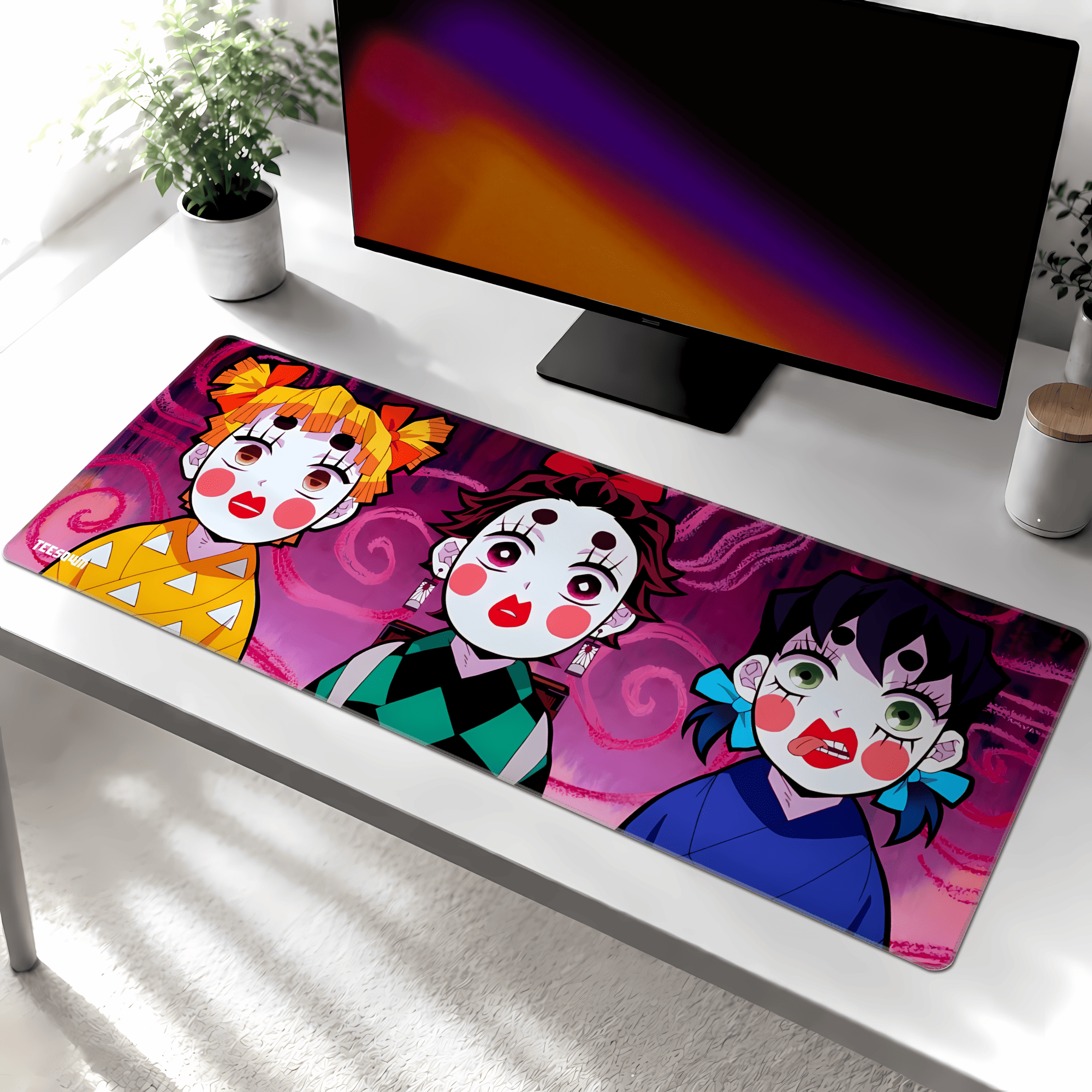 XL- Demon Slayer Trio Chibi Deskmat