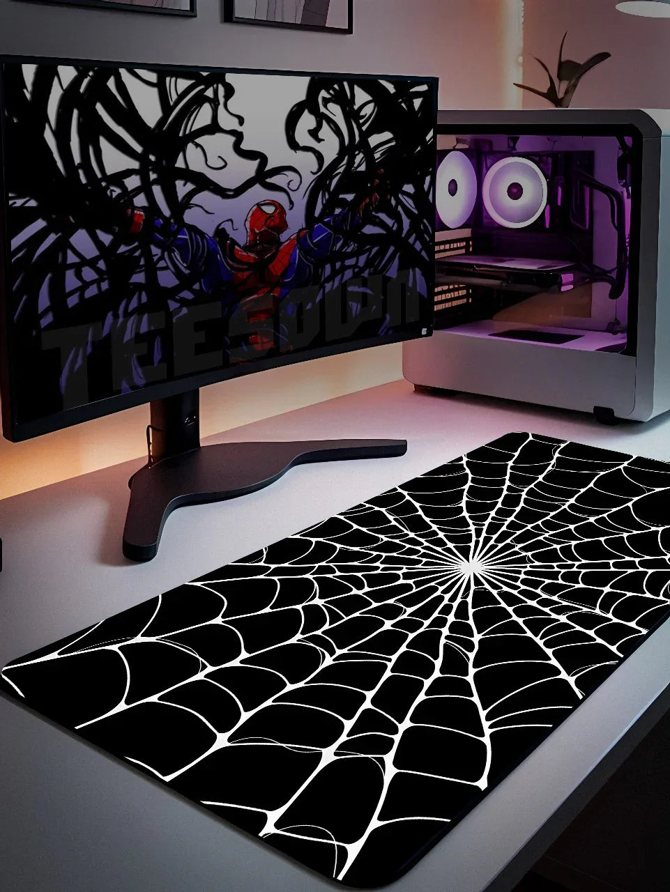 Spider Web Nexus Black Deskmat - TEESOWN