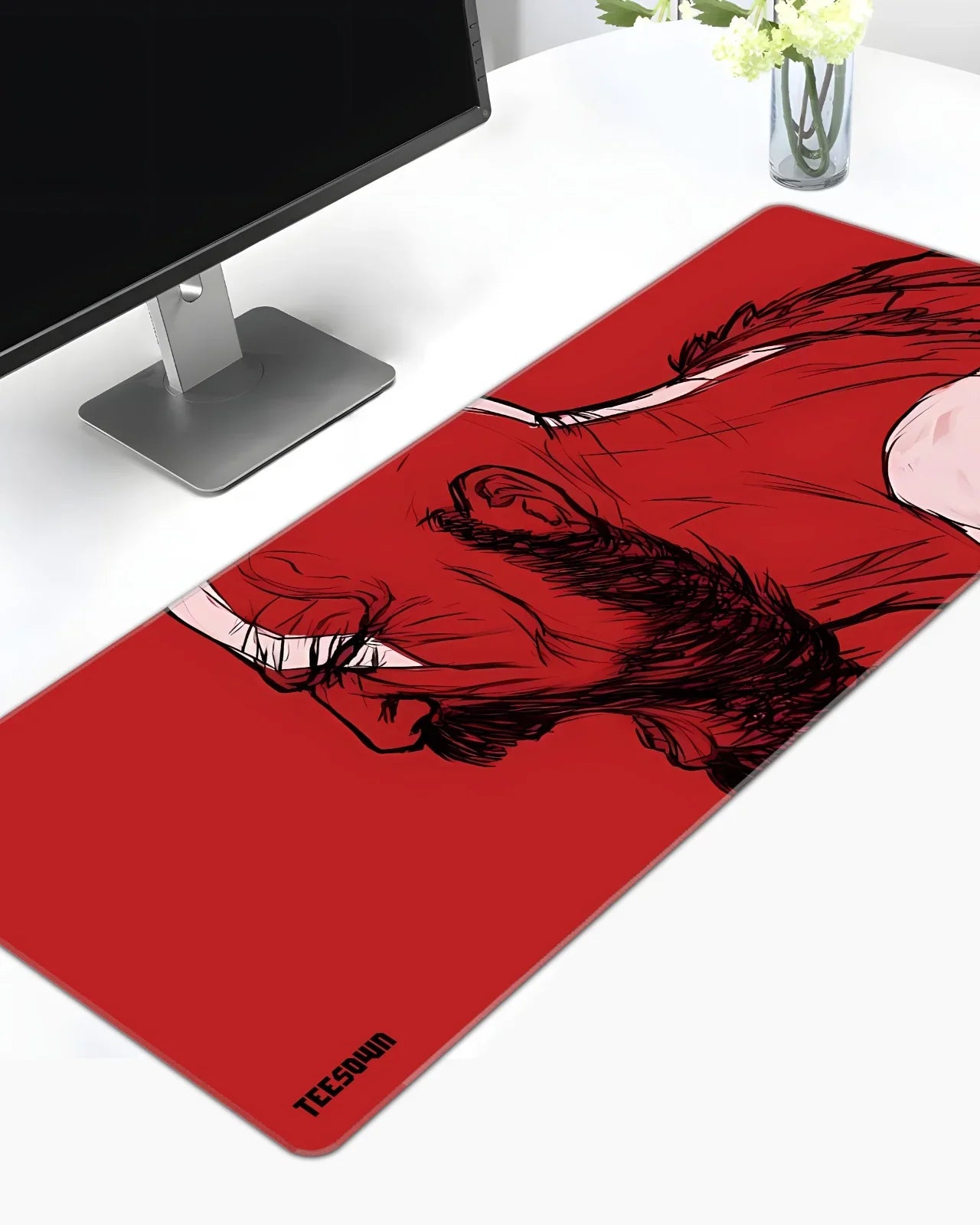 Kratos Rage Sketch Gaming Deskmat - TEESOWN