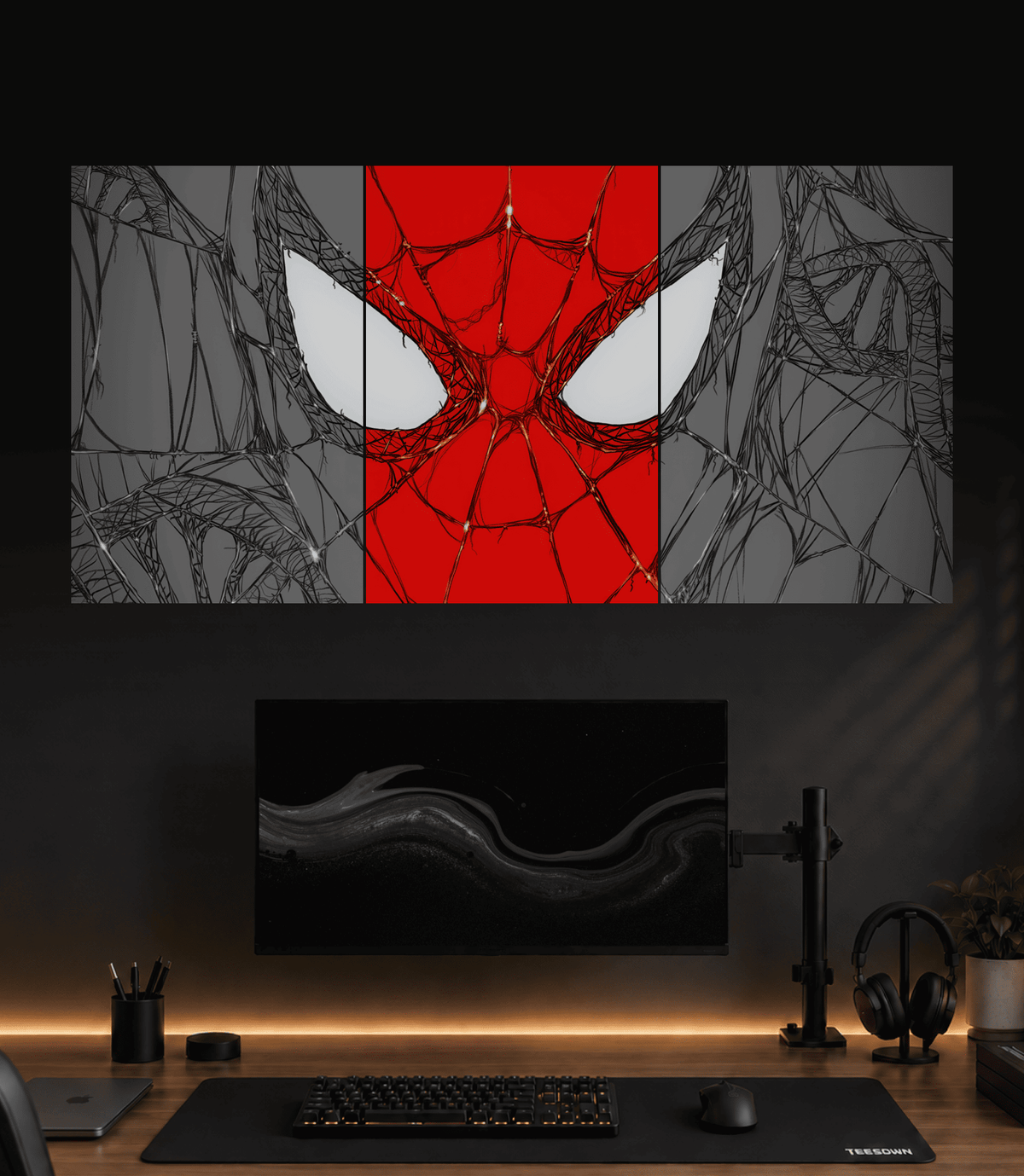 Spider-Man Web Face - 3 Panel Poster Set