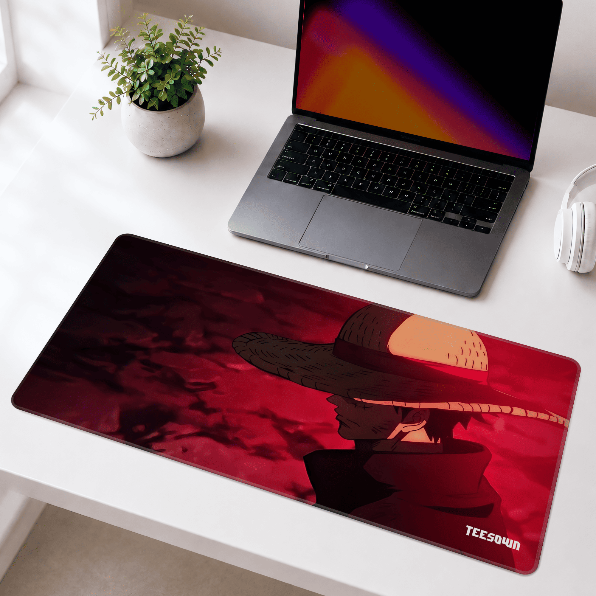 One Piece Red Resolve Deskmat